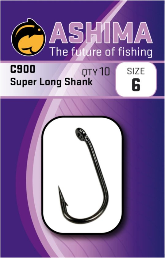 Ashima C900 Super Long Shank Haak #4 van Ashima