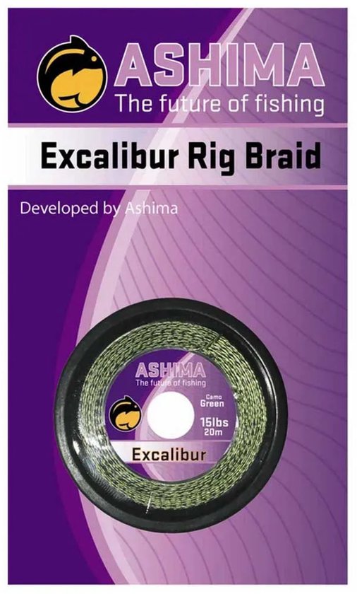 Ashima Excalibur Rig Braid - 20m 25lbs Camo Green van Ashima