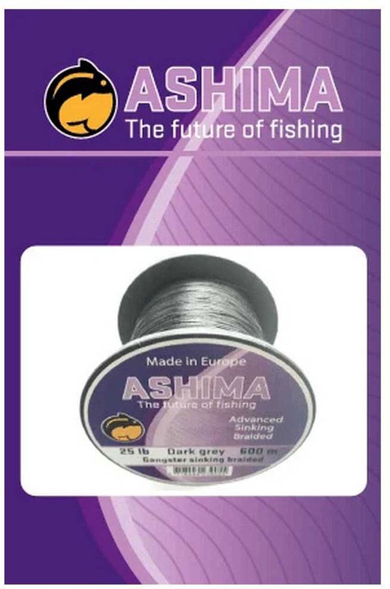 Ashima Fishing Gangster X8 Sink Gevlochten Vislijn 600 M Paars van Ashima