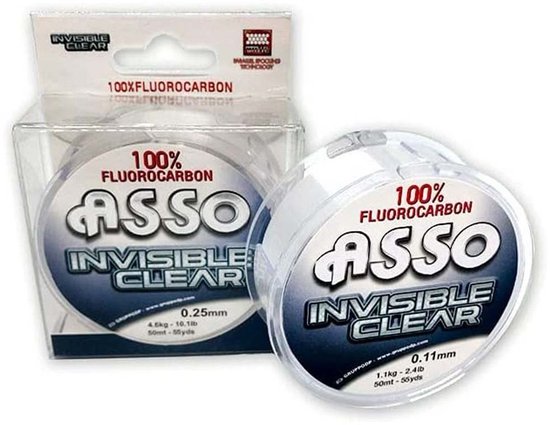 Asso Invisible 50 M Flurocarbon Wit 0.500 mm