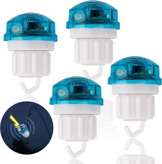 Automatische beetverklikkers - Vis beetmelders - Vissen - Geluid en licht alarm - 4 stuks - Blauw zwart