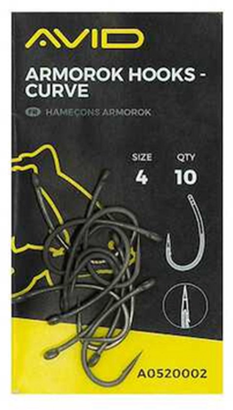 Avid Carp Armorok Hooks - Curve Barbless (10 pcs) - Maat : size 4