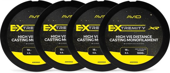 Avid Carp Extremity Hi-Vis XR Mono 1000m - Maat : 0.33mm - 15lbs