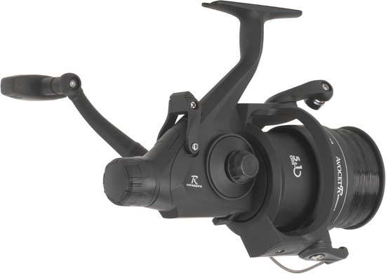 Avocet Black Edition Reel - Molen met veel lijncapaciteit en eenvoudig inklapbare aluminium slinger voor het vissen op karper en meerval