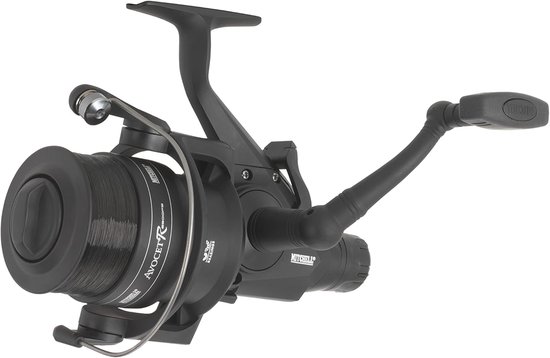 Avocet Black Edition Reel - Molen met veel lijncapaciteit en eenvoudig inklapbare aluminium slinger voor het vissen op karper en meerval van Avocet