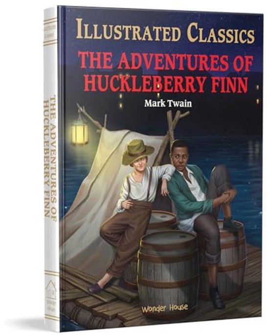 Avonturen van Huck Finn - Geïllustreerd Abridged Kinderboek met Vragen van Merkloos