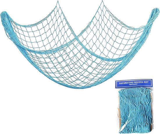 AYEUPZ 150cm x 200cm Fishing Net Wall Decoration Fishing Net Decoration Large Beach Themes Fishing Net Wall Hanging - ShopVlot