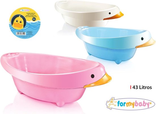 Babybadje eend Roze 90x54x27cm 43liter met stop van LUMA