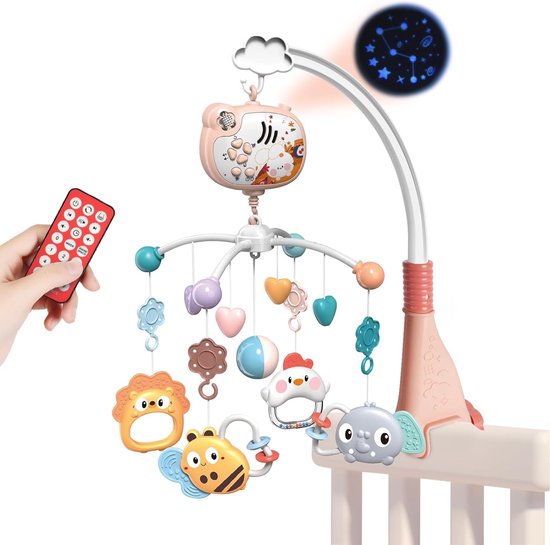 Babybedje, babybedje mobiel, babyslaaphulp muziekspeeltje met