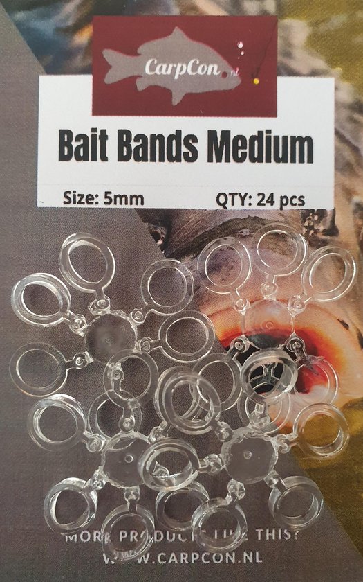 Bait Bands - Medium - 0.5cm - 24 stuks - Transparant - Pellet Band - Elastiekjes Oppervlakte Vissen Karper van Matrix