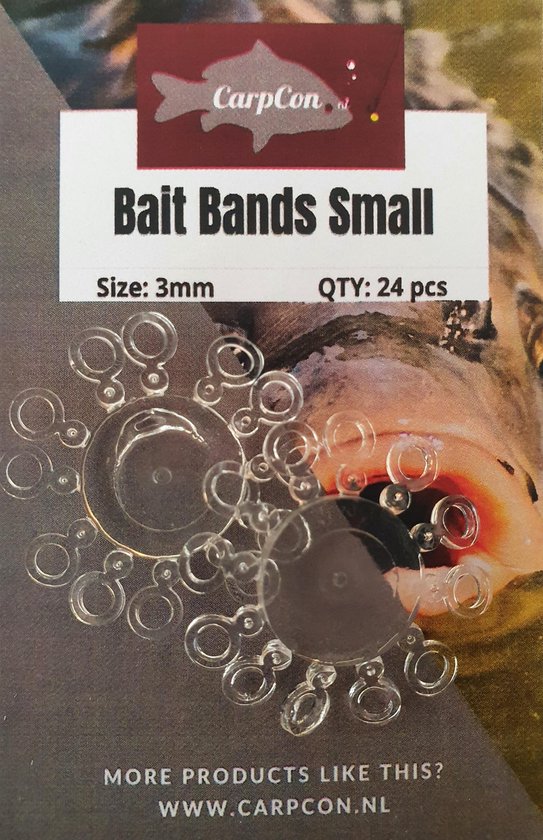 Bait Bands - Small - 0.3cm - 48 stuks - Transparant - Pellet Band - Elastiekjes Oppervlakte Vissen Karper van Sensas
