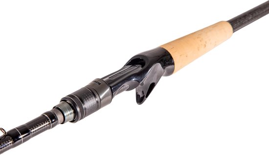 Baitcaster Hengel - Jerkbait Hengel - Snoekvissen - 40T Carbon Blank - 1.95m 40-80g - Veelkleurig van Merkloos