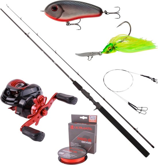 Baitcaster Hengel Set voor Roofvis Werpgewicht 15-45g van Merkloos