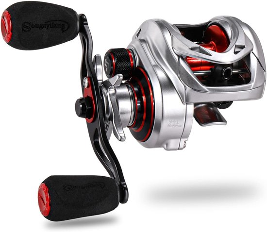 Baitcasting reel 8.0:1 - carbon fiber - hoge remkracht - ideaal voor snelle vangst - ShopVlot
