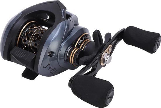 Baitcasting Reel Dual Brakes Labor Saving Precise Adjustment 18+1BB for All Waters - Left Hand Orientation . van Merkloos