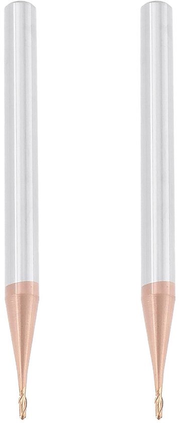 Ball Nose End Mill - 2 Stuks - HRC55 Hardmetaal - AlTiN Coating - CNC Graveren - Hoge Precisie - Slijtvast - Frees