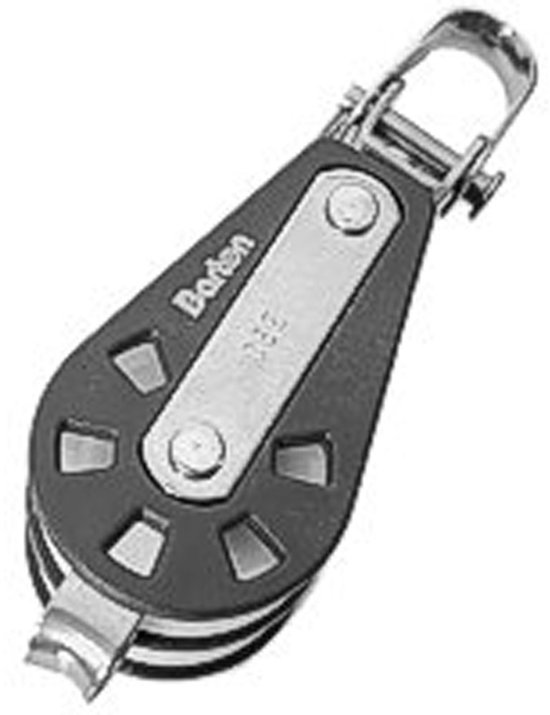 Barton Marine T1 Dubbele Draaibare Katrol Met Sluiting Zilver