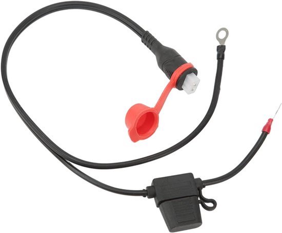 Batterij Waterdicht Gezekerde Connector Lead Wire - 1/4in/M6 Ring Terminal Harnas Vervanging voor Optimate 2 3 - Lead Wire in Stijl . van Merkloos