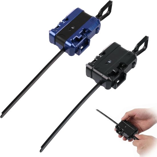 Battle Spinning Starter Set met Grote Rip Cord en Battling Tops Launcher - Geschikt voor X Series Battle Spinner Accessoires in Zwart en Blauw - Perfect voor Spelletjes en Competities