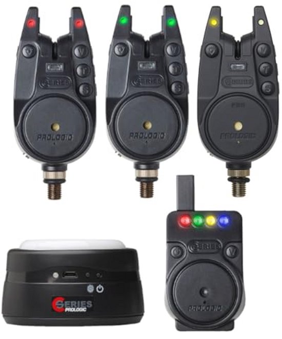 Beetmelder Set voor Karpers - 3+1+1 Alarm Systeem met Draadloze Ontvanger en Nachtlampje
