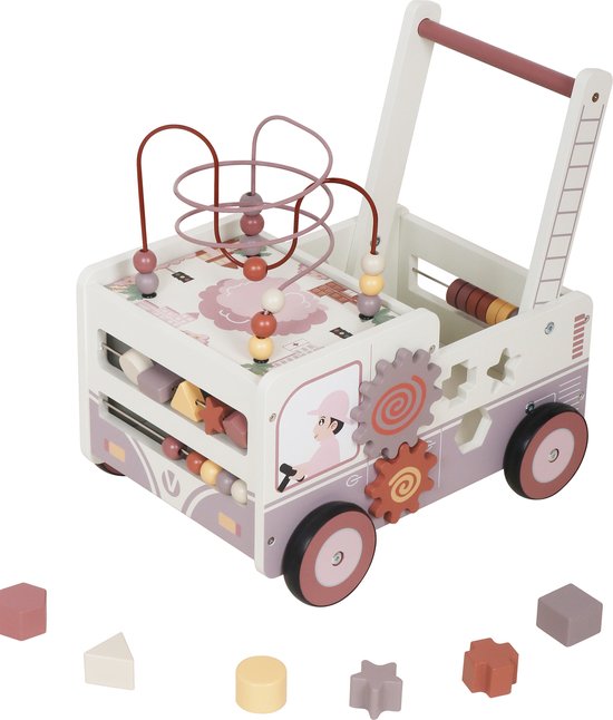 Bellettini® Veicolo Loopwagen - Speelgoed 1 jaar - Baby Walker- Roze van BELLE