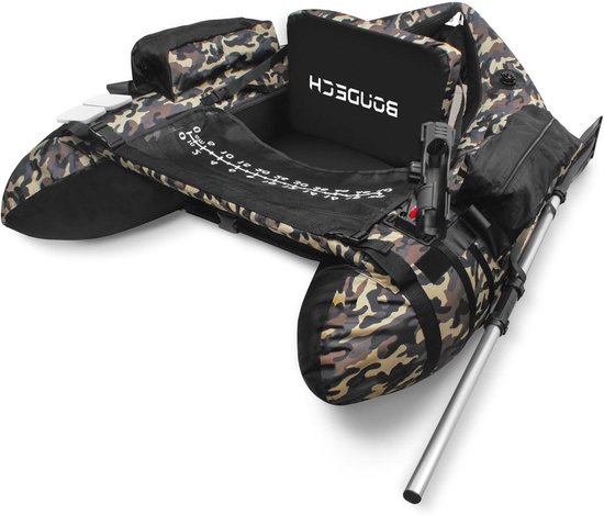 Belly Boat Visboot - Opblaasbare Visboot - Vissen Vanaf Water - Dubbel Luchtkamer Systeem - 130 cm - Groen