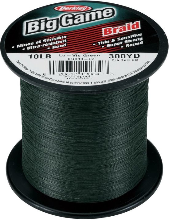 Berkley Big Game Braid - cabo wit - 275 meter - 4,5 kg van Berkley