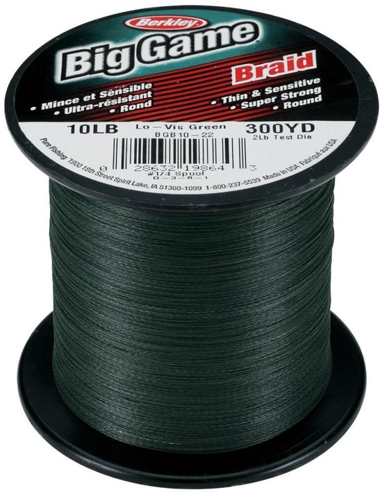 Berkley Big Game Braid Gevlochten Lijn - Vislijn - 0,12mm 10LB 274m