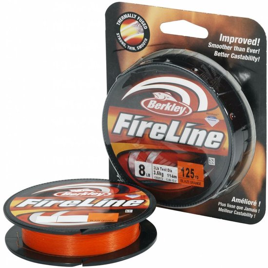 Berkley FireLine Blaze Orange - Gevlochten Lijn - Dyneema Vislijn - Visdraad - 0.17mm 10,20kg 270m