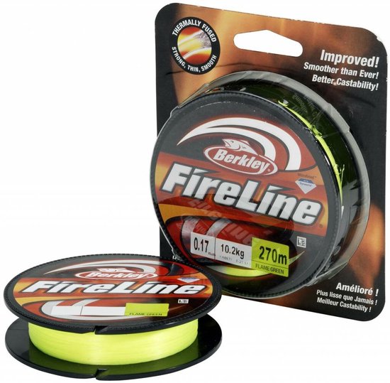 Berkley FireLine Flame Green - Gevlochten Lijn - Dyneema Vislijn - Visdraad 0.17mm 10,20kg 270m