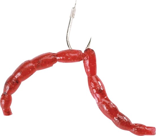 Berkley Naturel Bait BloedWorm Maxi - Foreldeeg - Bloodworm - Red van Berkley