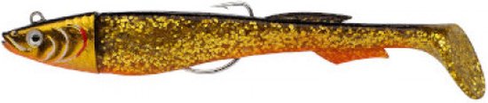 Berkley Power Sardine - Gold Motoroil - 12cm - 20g - Shad - Goud van Berkley