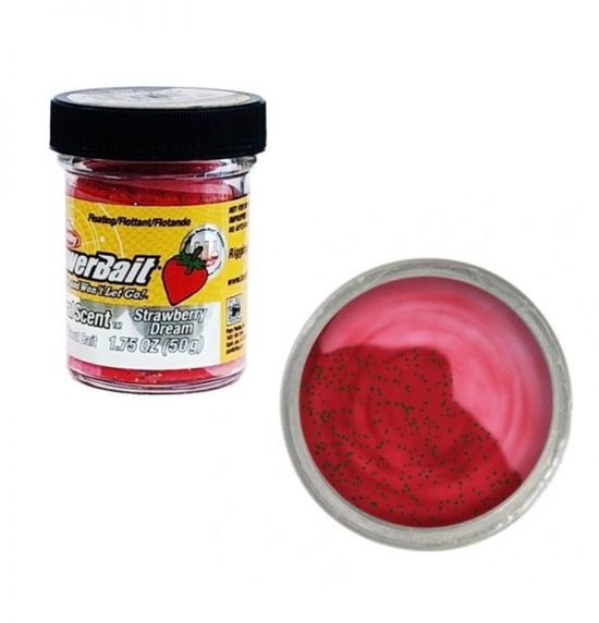 Berkley PowerBait Glitter - Strawberry Dream - Rood