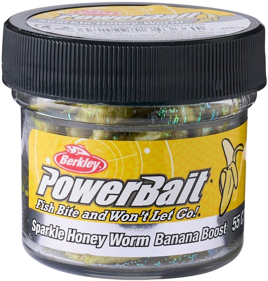 Berkley Powerbait Sparkle Honey Worm - 2.5cm Yellow Glitter 2.5cm Yellow Glitter