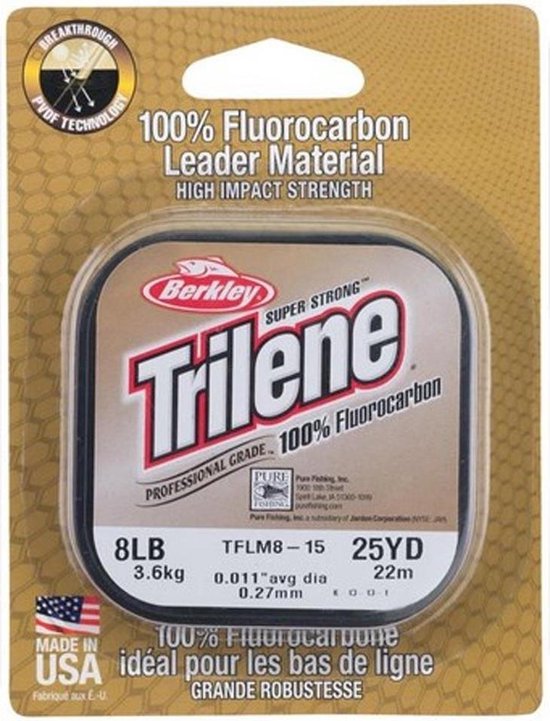 Berkley Trilene fluorcarbon 25m - 0.22 mm - Transparant van Berkley