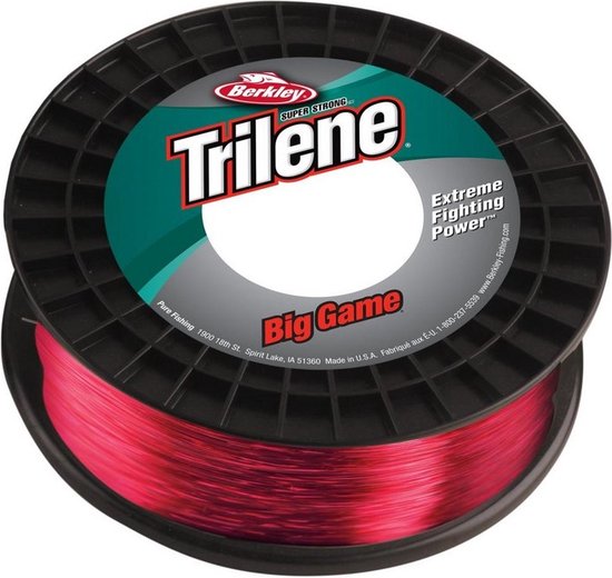 Berkley Trilene - Visdraad rood - 600 meter - 0.55 mm - 20 kg - Nylon vislijn van Merkloos