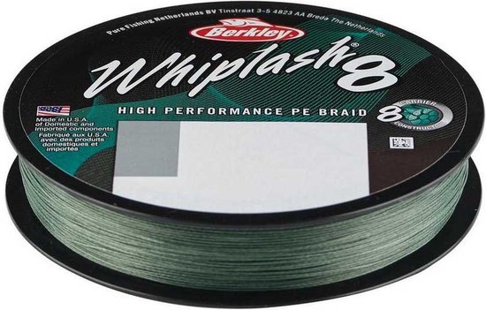 Berkley Whiplash® 8 300 M Gevlochten Green 0.10 mm van Merkloos