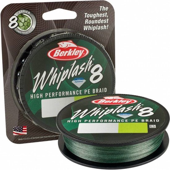 Berkley Whiplash 8 300m 0.08mm Green van Merkloos