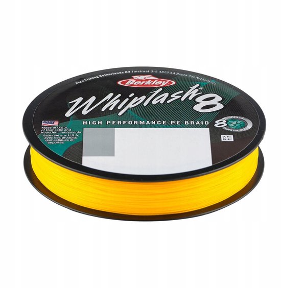 Berkley Whiplash 8X Gevlochten Lijn 150m 0.28mm Fel Geel van Merkloos
