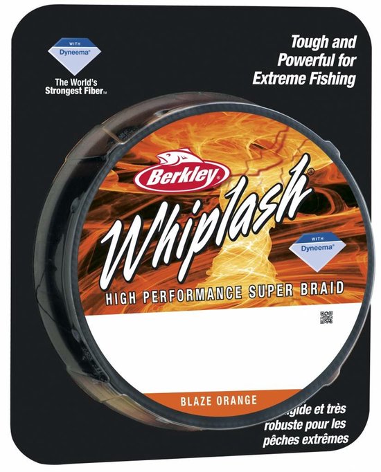 Berkley Whiplash Orange - Gevlochten Lijn - Dyneema Vislijn - Visdraad - 0.28mm 44.90kg 220m