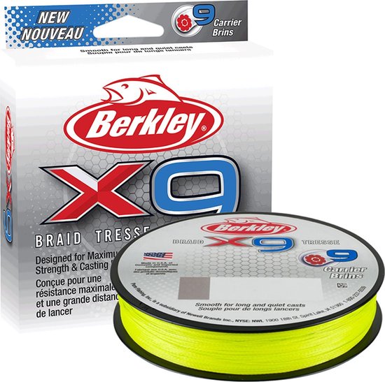 Berkley - X9 Braid Fluro Green | 9.1kg | 150m - Groen van Merkloos