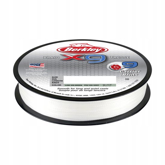 Berkley X9 Braid Vislijn - 0.30mm, 300m, Crystal van Berkley