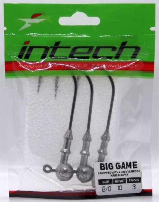 BIG GAME Puncher Jighead #6/0 - 18g - 4 stuks - Loodkop voor Roofvissen - voor grote Shads & Softbaits van Quantum