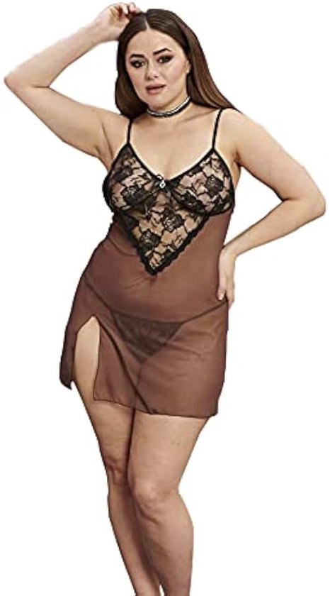 Big Size Sexy Nacht Jurk, Gelooid, Big Size