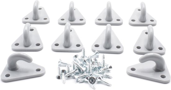 Bindhaak voor netten (set 10 stuks + 30 schroefjes)