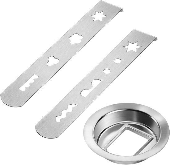Biscuitvorm voor Creatief Bakken, 58 mm RVS Koekjespers, Accessoire voor Vleesmolens en Bakmachines, Perfect voor Thuisgebruik van Merkloos