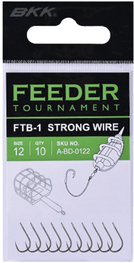 BKK FTB-1 Feeder Tournament Barbless Hooks | 10 Stuks #12 van Merkloos