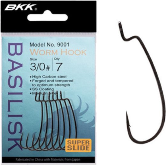 BKK Hooks Basilisk 9001 Worm Hook maat 1 van BK