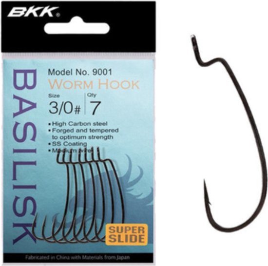 BKK Hooks Basilisk 9001 Worm Hook maat 1/0 van BKK