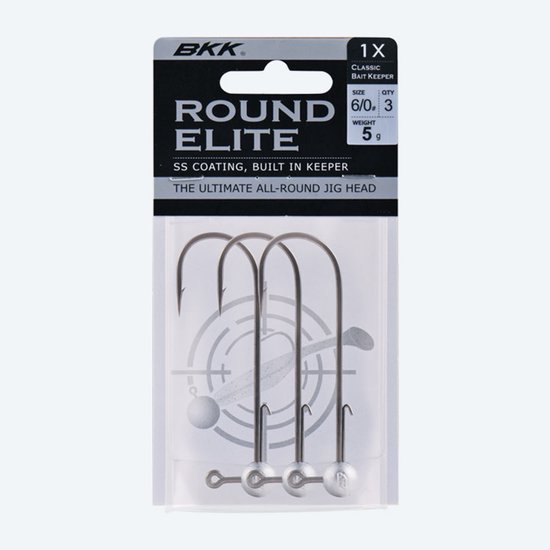 BKK Round Elite Jigheads + Baitkeeper 10g / #3/0